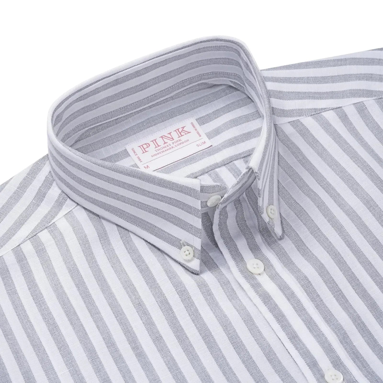 Thomas Pink Slim Fit Smart Casual Oxford Stripe Shirt – Savile Row Menswear Outlet | Malford of London