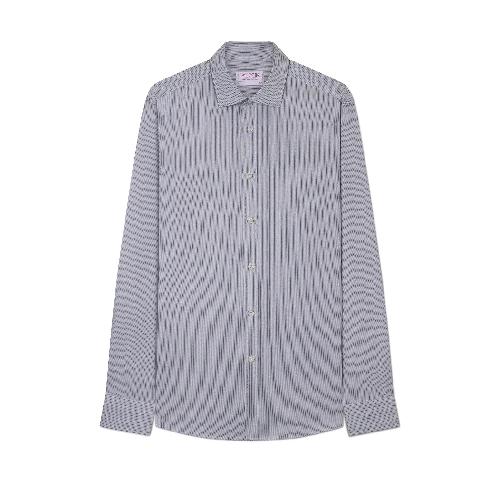 Thomas Pink Slim Fit Smart Casual Track Stripe Shirt – Savile Row Menswear Outlet | Malford of London