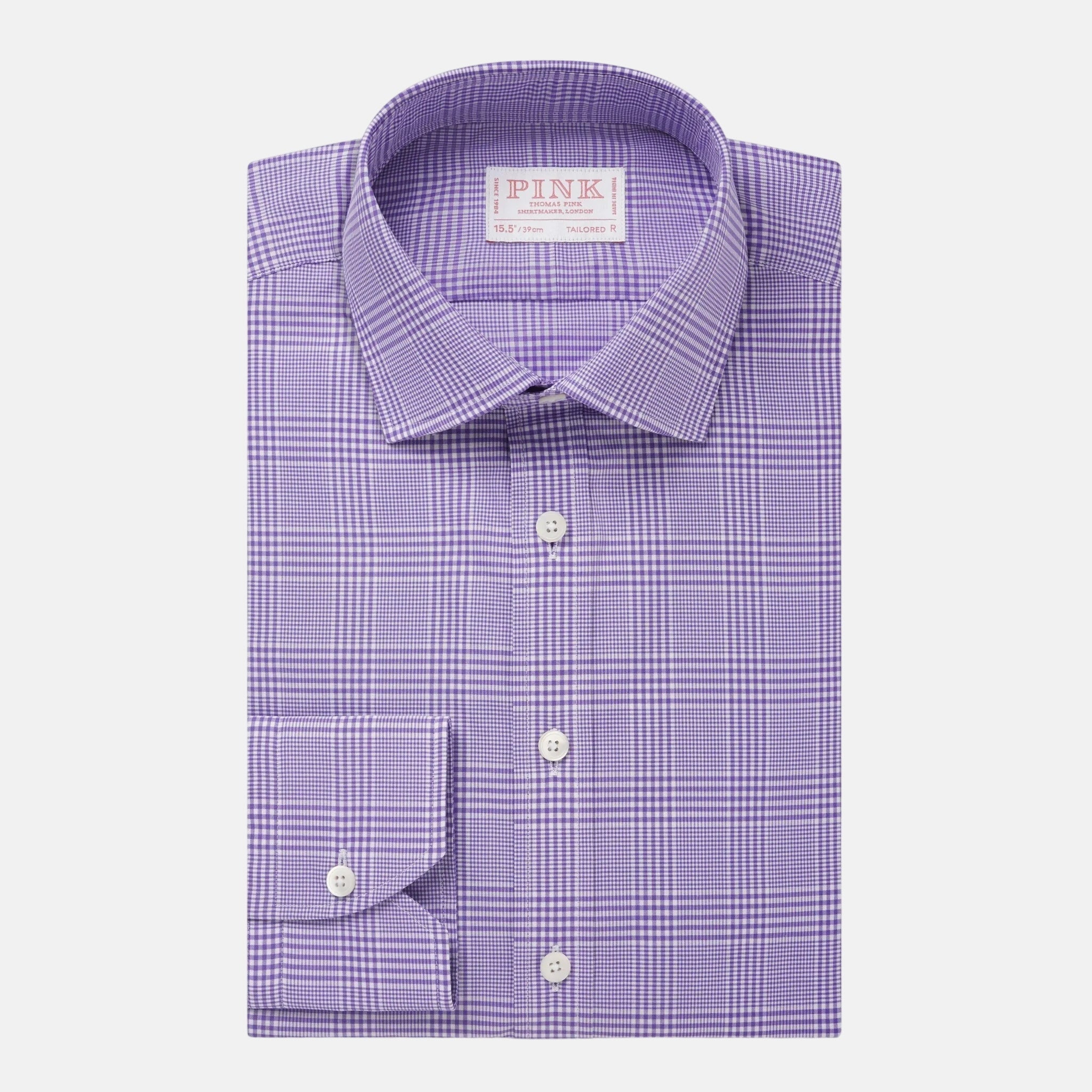 Thomas Pink Tailored Fit Formal POW Check Shirt – Savile Row Menswear Outlet | Malford of London