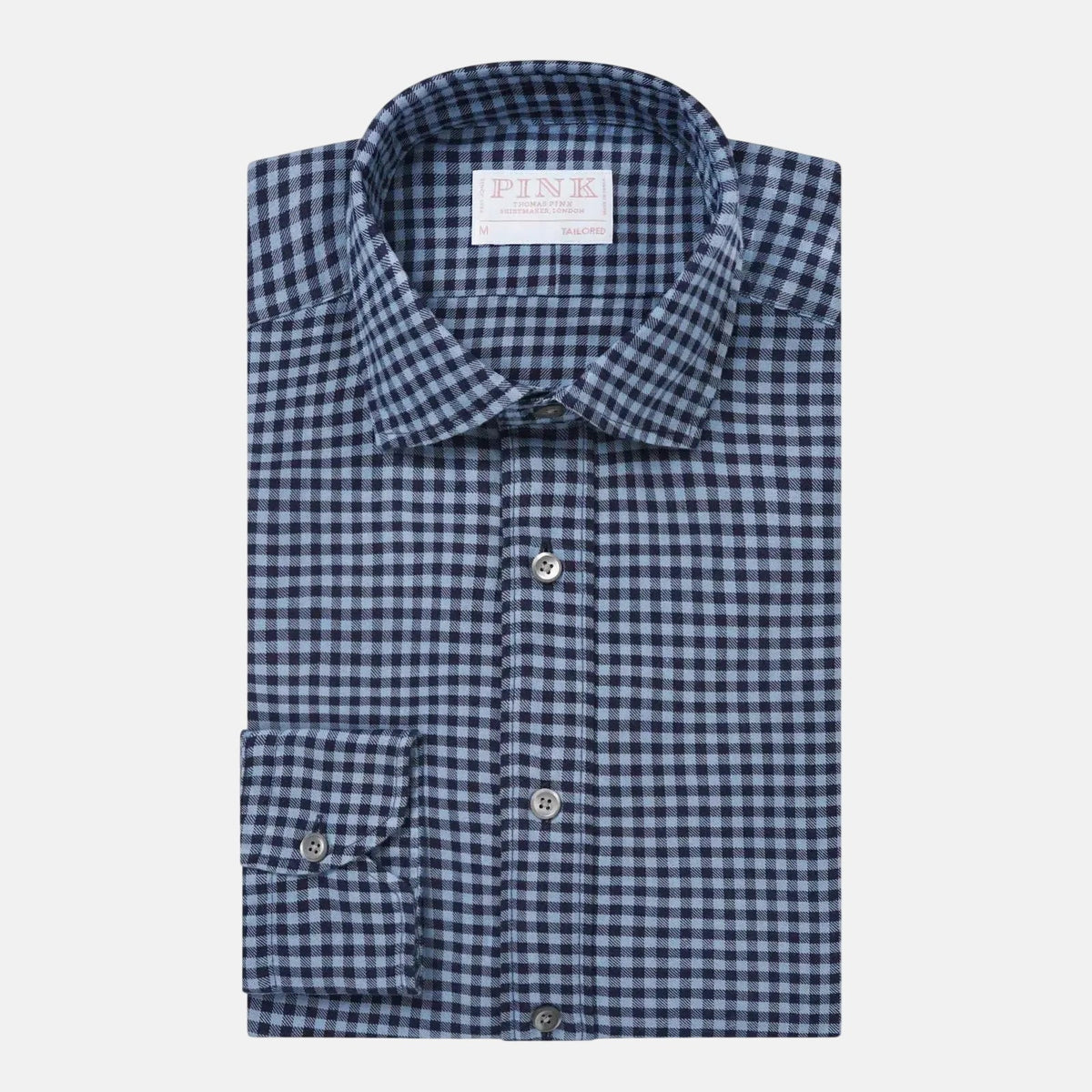 Thomas Pink Tailored Fit Smart Casual Brushed Check Shirt