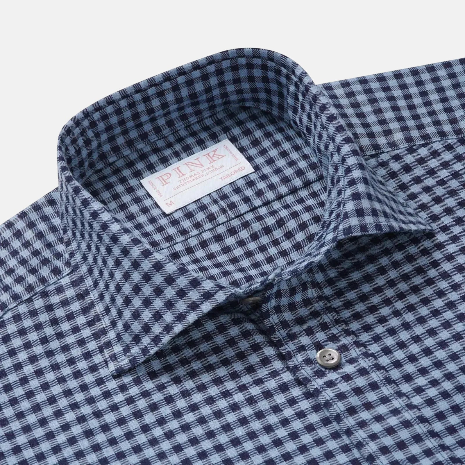 Thomas Pink Tailored Fit Smart Casual Brushed Check Shirt – Savile Row Menswear Outlet | Malford of London