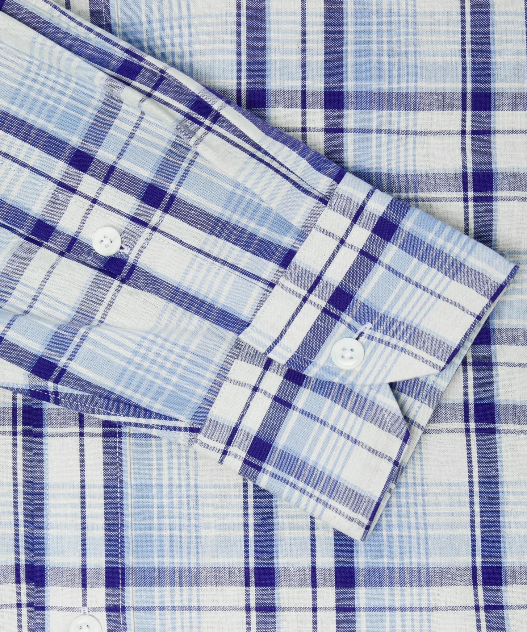 Thomas Pink Tailored Fit Smart Casual Cotton Slub Check Shirt – Savile Row Menswear Outlet | Malford of London