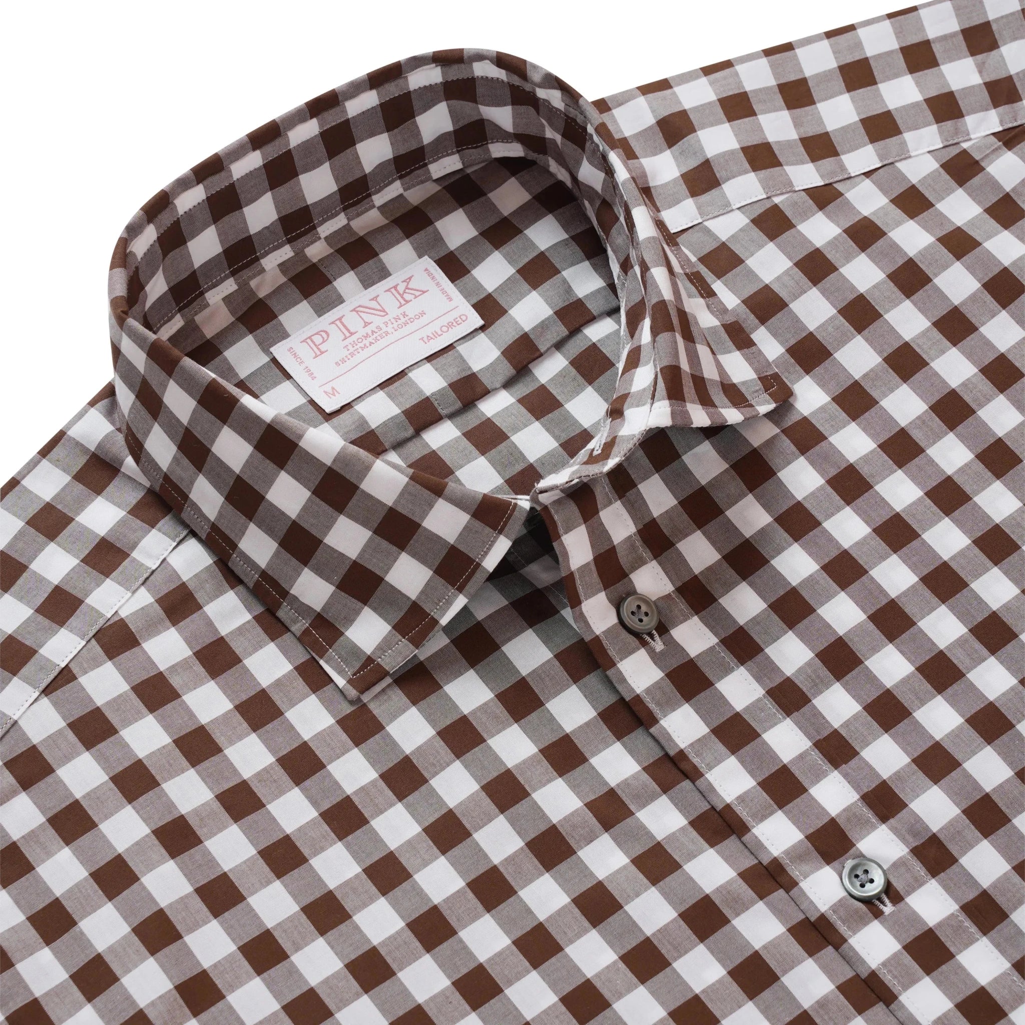 Thomas Pink Tailored Fit Smart Casual Gingham Shirt – Savile Row Menswear Outlet | Malford of London