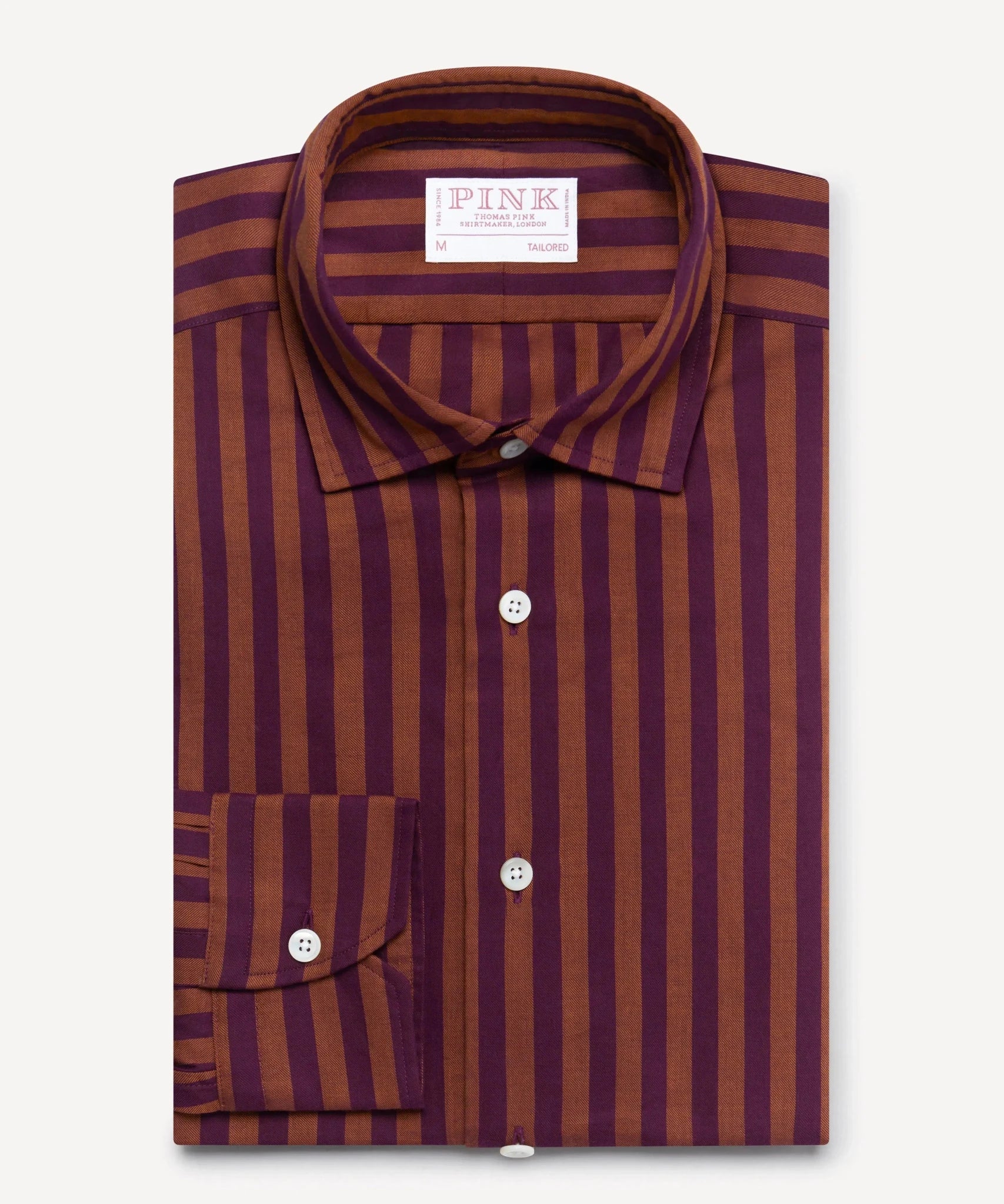 Thomas Pink Tailored Fit Smart Casual Twill Flannel Shirt – Savile Row Menswear Outlet | Malford of London