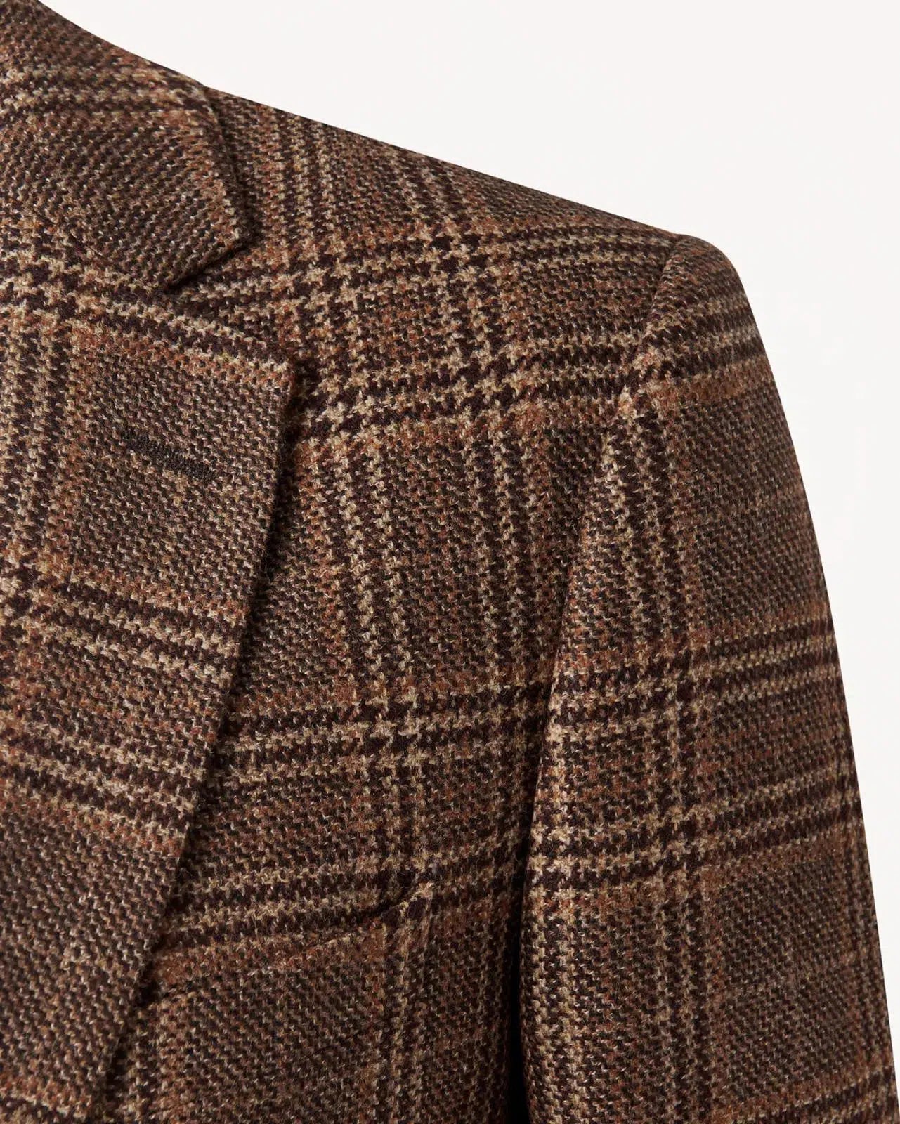 Bernard Weatherill Two Button Window Check Wool Jacket Brown – Savile Row Menswear Outlet | Malford of London