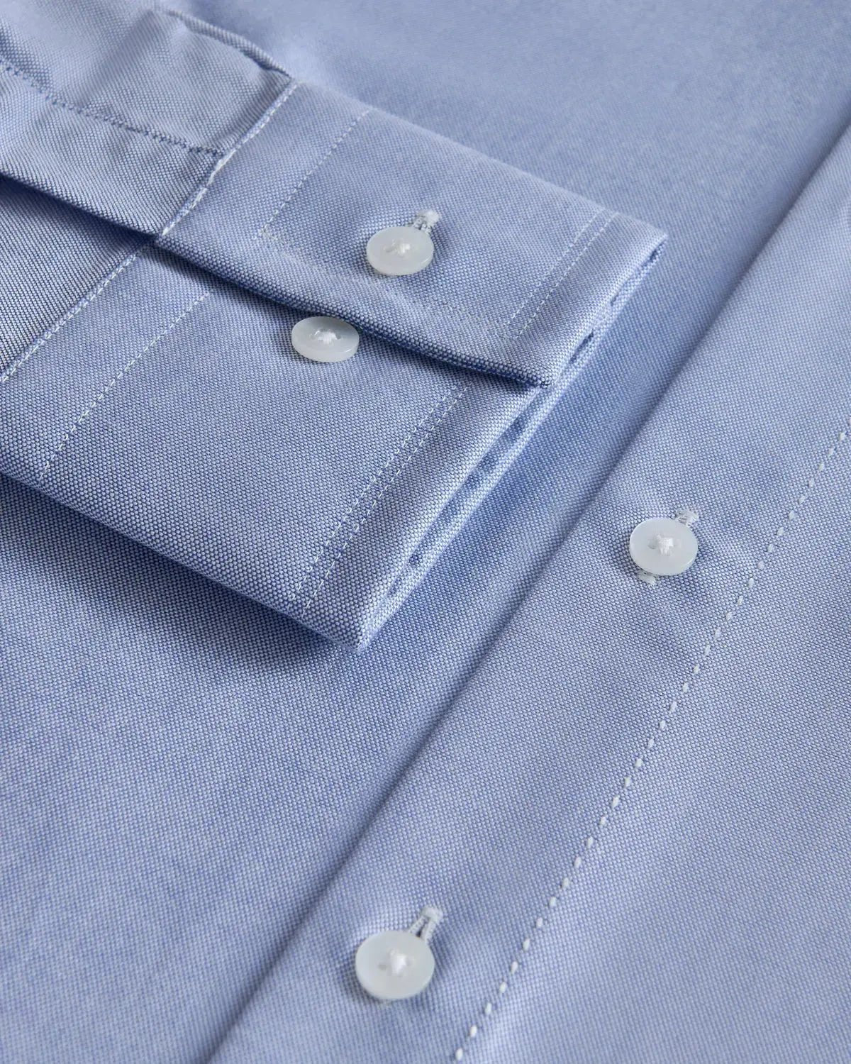 William Hunt Oxford Cotton Shirt Sky - Malford_of_London_Tailoring_Archive